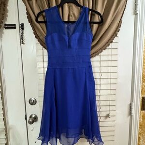 Elegant Blue Sleeveless Dress